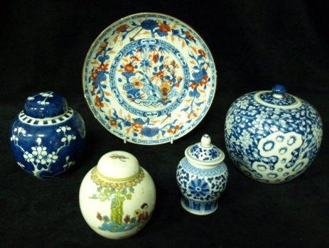 Appraisal: Two Oriental ginger jars and other Oriental china