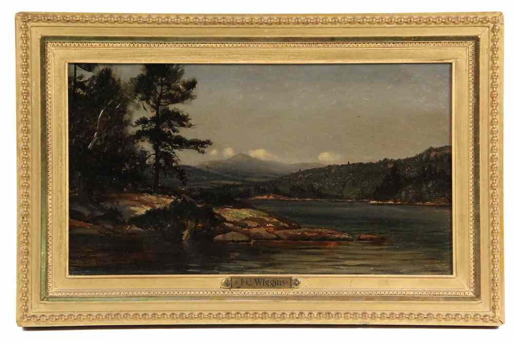 Appraisal: OOC - Lake Scene with Pines by John Carleton Wiggins