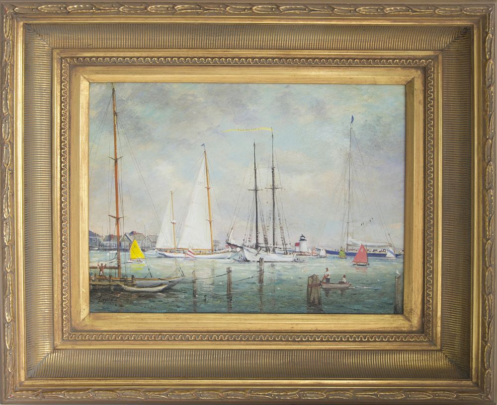 Appraisal: Peter Layne Arguimbau Oil on Board Opera House Cup Race