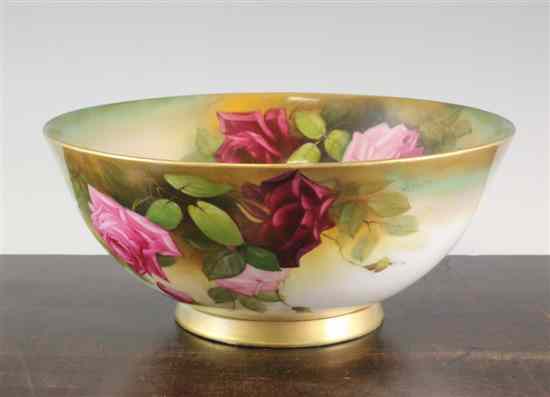 Appraisal: A Royal Worcester bowl painted by W H Austin decorated