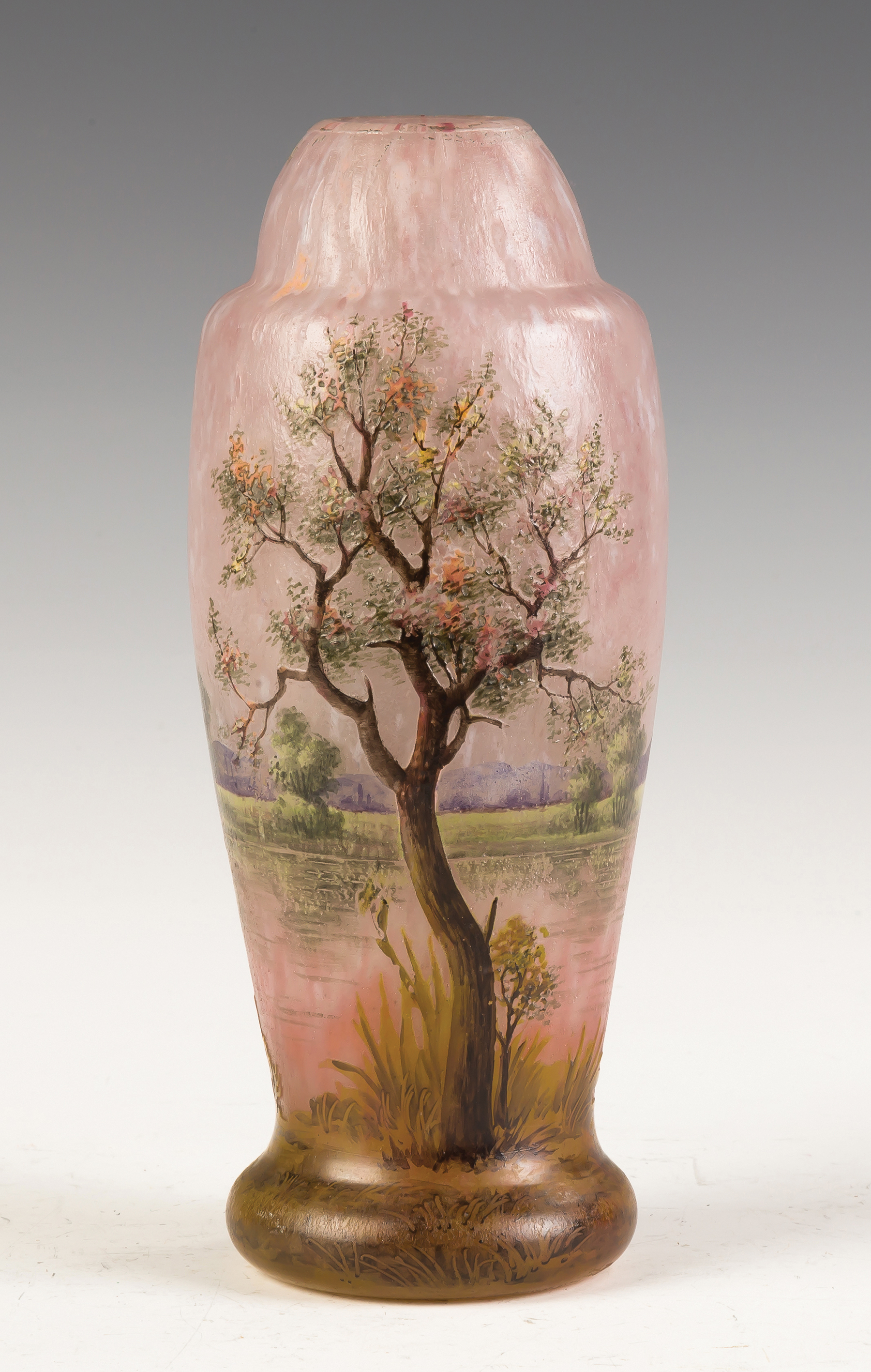 Appraisal: Fine Daum Nancy Five Color Cameo Vase Signed Daum Nancy