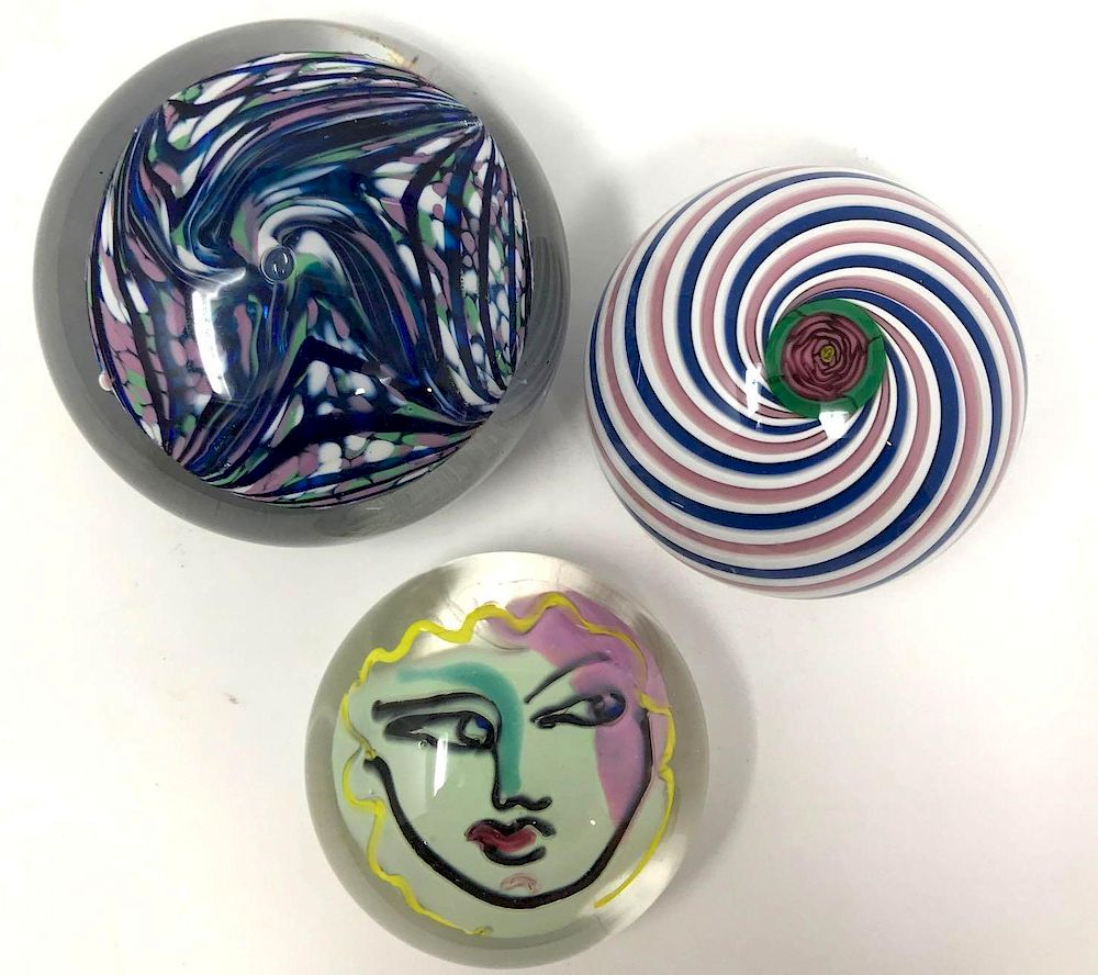 Appraisal: Cape Cod Glass Works Kosta Boda Art Glass Paperweights Lot