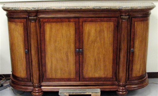 Appraisal: th C Hekman Sideboard with faux grey brown marble top