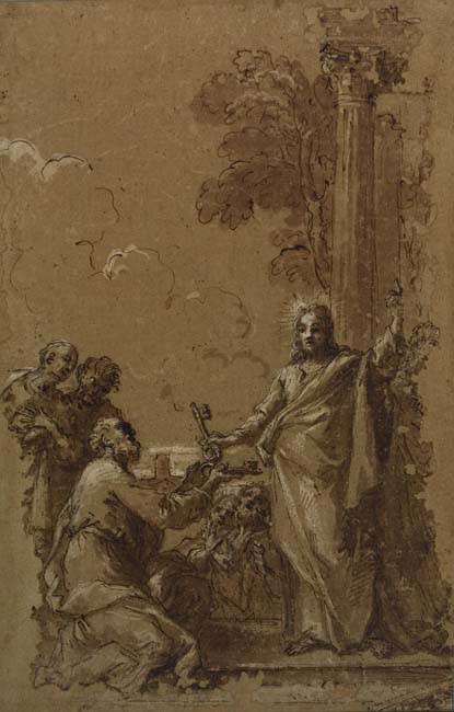 Appraisal: GIUSEPPE PASSERI Rome - Rome Christ Giving the Keys to