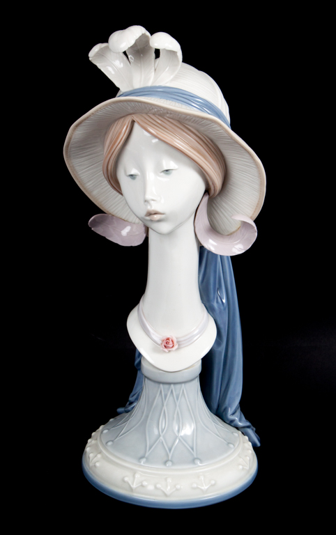 Appraisal: Lladro girl's head feathers in H