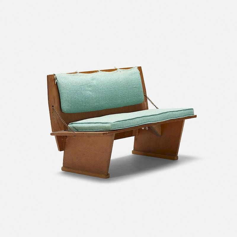 Appraisal: Frank Lloyd Wright bench from the Unitarian Church Madison Frank