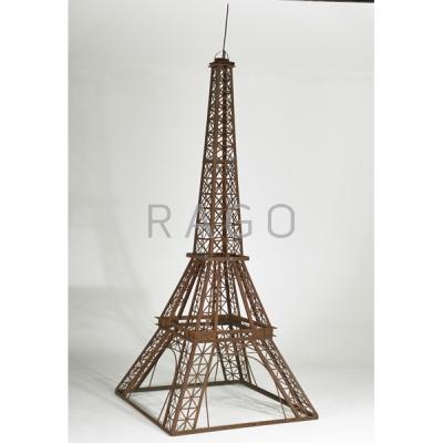 Appraisal: GARDEN FOLLY Large scale steel model of the Eiffel tower