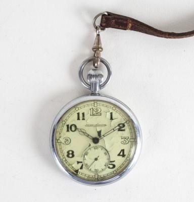 Appraisal: A Jaeger-LeCoultre military open faced pocket watch the back signed