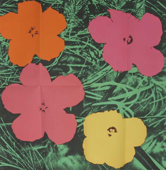 Appraisal: Lot Property of Various Owners Andy Warhol American - Flower