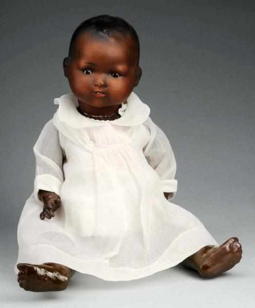 Appraisal: Black German Bisque Character Baby Doll Description Armand Marseille cheek