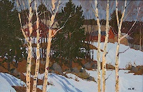 Appraisal: Mark Kremer Russian born Birch Trees Oil on board initialed