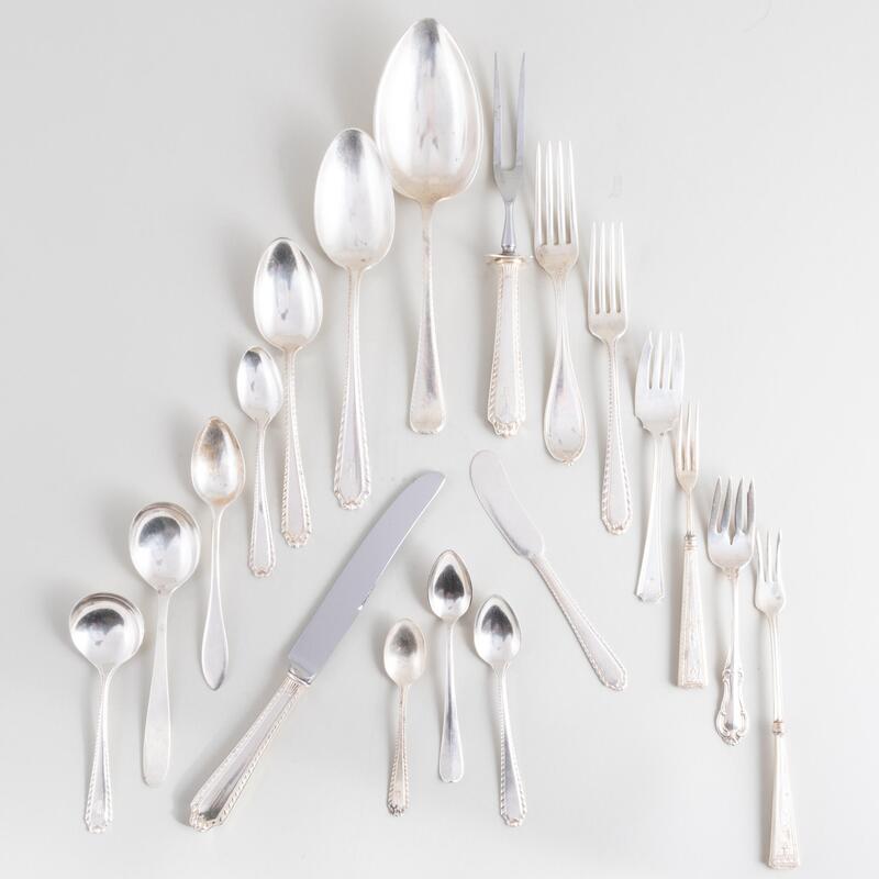 Appraisal: American Silver Flatware Service Marked 'Sterling' monogrammed Comprising Eight dinner