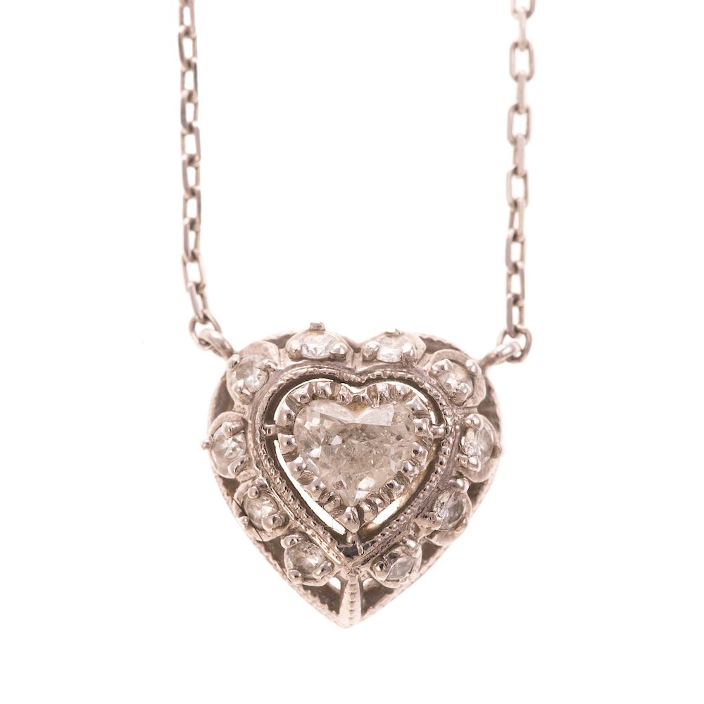 Appraisal: A Ladies Diamond Heart Necklace by Tacori Platinum necklace by