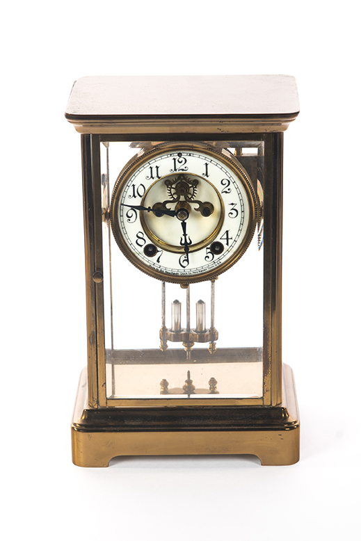 Appraisal: BRASS MANTEL CLOCK MANUFACTURED BY THE NEW HAVEN CLOCK COMPANY