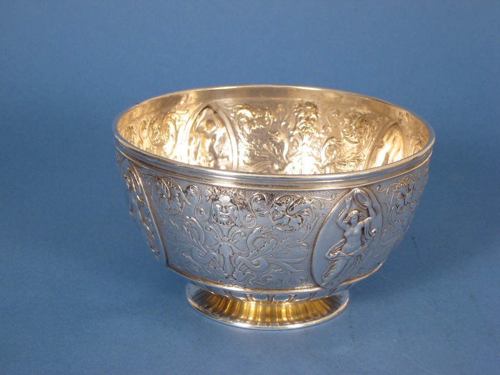 Appraisal: A Victorian circular Sugar Bowl embossed and chased with frieze