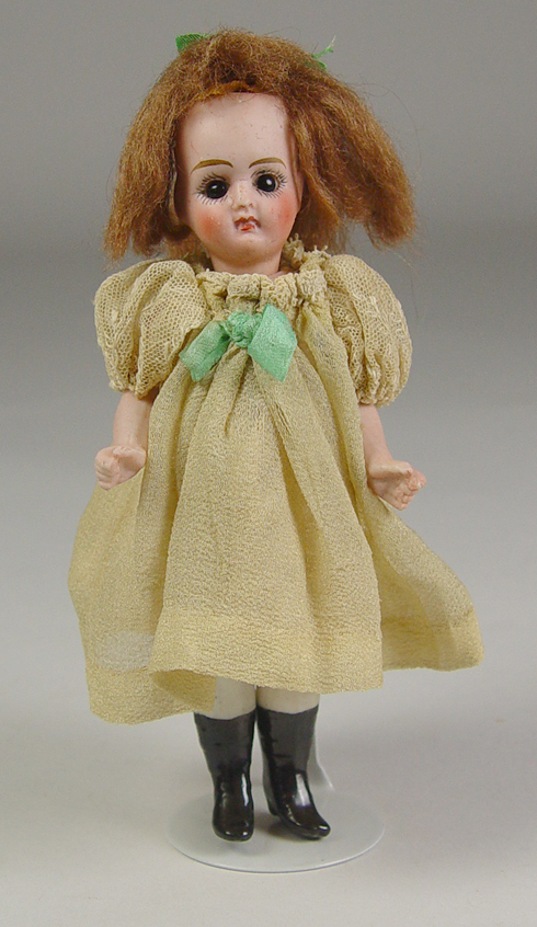 Appraisal: French All-Bisque Girl by J Verlingue Brown set glass eyes