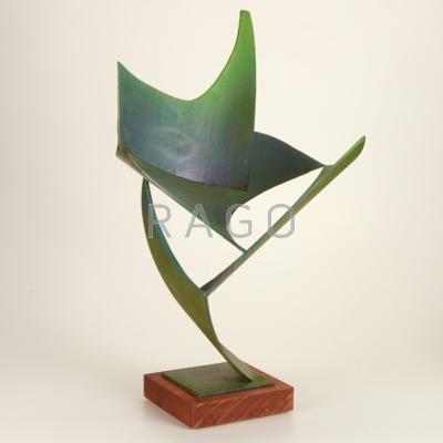 Appraisal: JAMES BEARDEN American b Steel sculpture with acid patina from