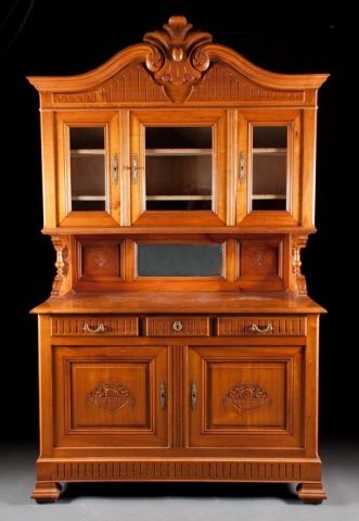 Appraisal: Continental Renaissance Revival cherrywood server probably German or Belgian late