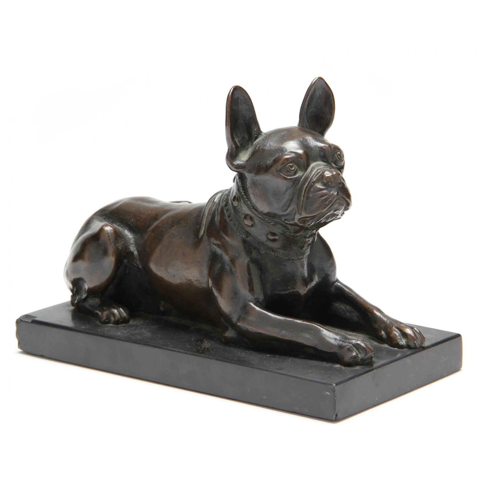 Appraisal: Bronze Sculpture of a Boston Terrier th century modeled as