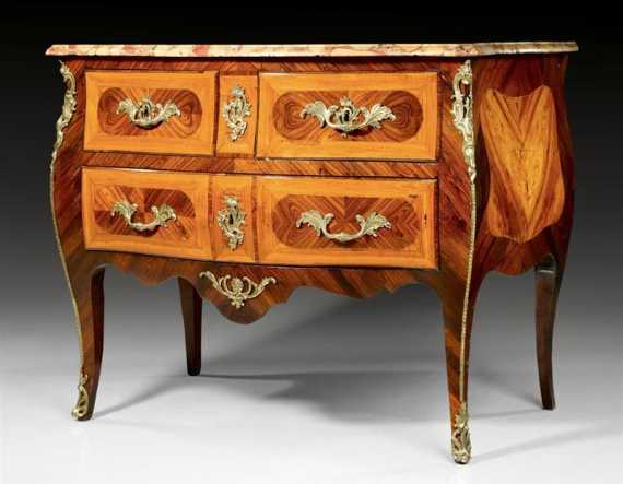 Appraisal: COMMODE Louis XV stamped M CRIAERD Mathieu Criaerd maitre Paris