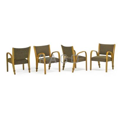 Appraisal: STEINER Four chairs and table Condition Report