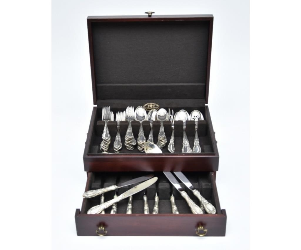 Appraisal: Sterling silver flatware service in the King Richard pattern by