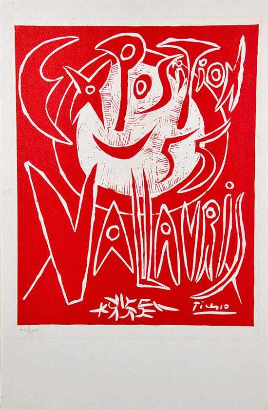 Appraisal: Pablo Picasso Spanish - EXPOSITION VALLAURIS color lithograph unframed signed