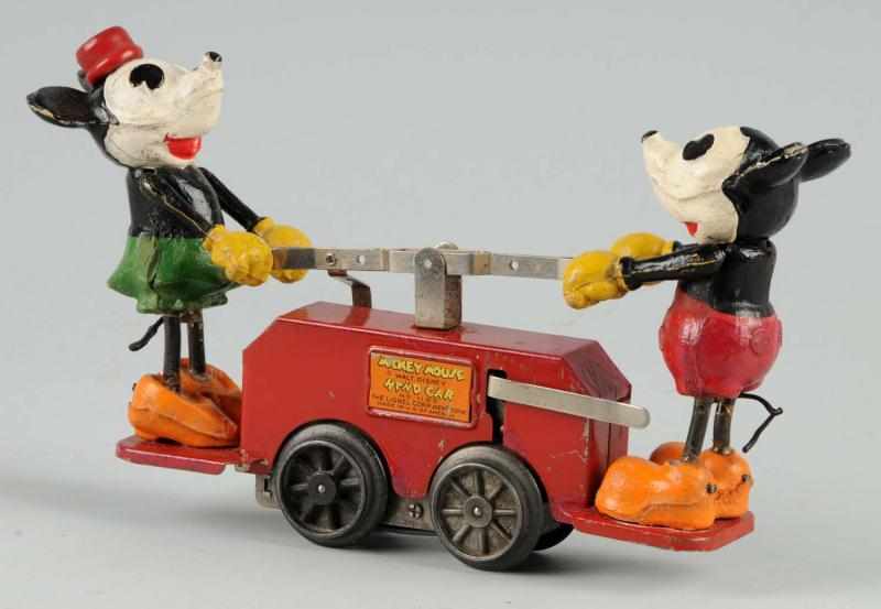 Appraisal: Lionel Walt Disney Mickey Mouse Handcar Toy Description Japanese Circa