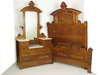 Appraisal: BEDROOM SUITE - Three piece Victorian walnut marble top bedroom