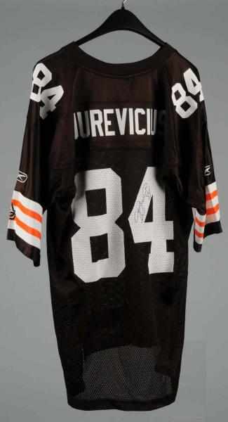 Appraisal: Signed Cleveland Browns Joe Jurevicius Jersey Description Not game used