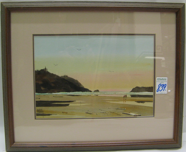 Appraisal: CHARLES MULVEY WATERCOLOR ON PAPER Oregon born titled Beach Cove