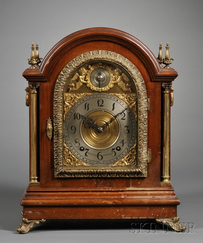 Appraisal: Victorian Mahogany Quarter-Chiming Bracket Clock Attributed to Elliott London c