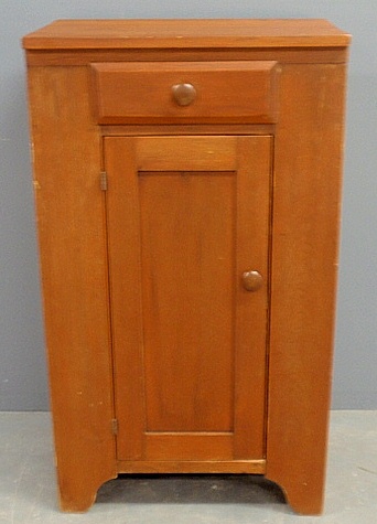 Appraisal: - Pine cabinet or linen chest c with a single