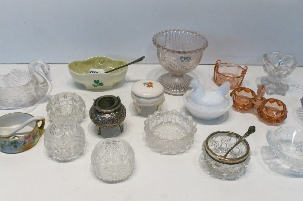 Appraisal: COLLECTION OF ASSORTED SALT CELLARS forty-four pieces various designs and