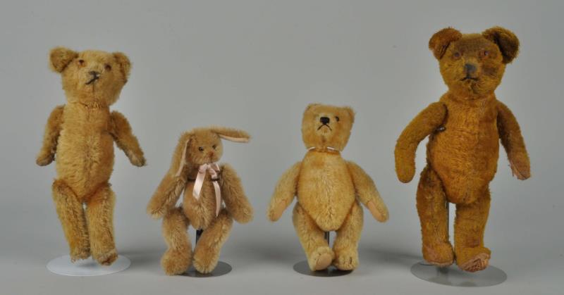 Appraisal: Teddy Bears Rabbit Stuffed Animal Includes three teddy bears and