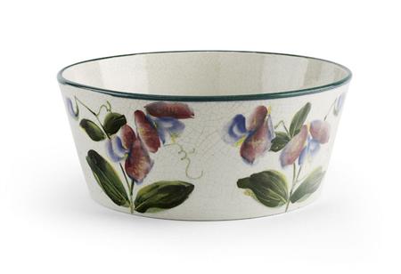 Appraisal: WEMYSS MEDIUM DOG BOWL EARLY TH CENTURY decorated with sweet