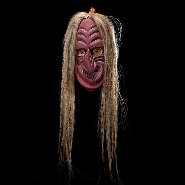 Appraisal: Jacob Ezra Thomas Cayuga Twist Face Mask carved wood with