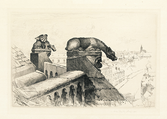 Appraisal: JOHN TAYLOR ARMS Guardians of the Spire Etching x mm