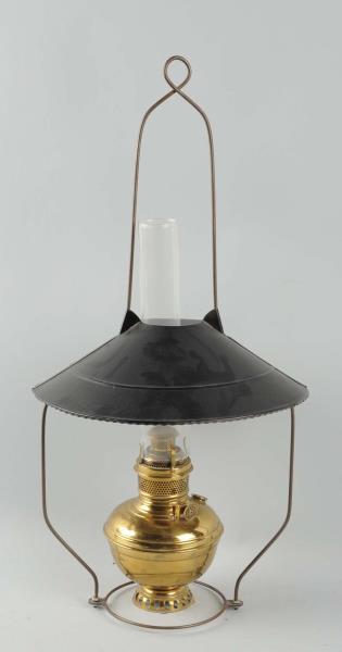 Appraisal: Large Kerosene Lamp with Shade This Kerosene lamp has a