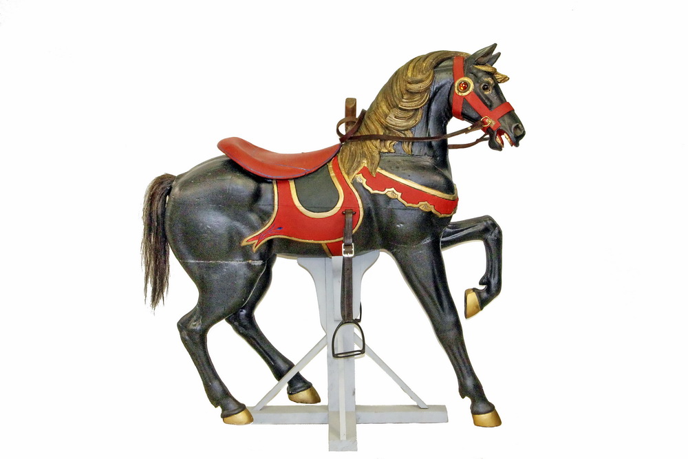 Appraisal: CAROUSEL HORSE - th c Carved and Painted Wood Horse