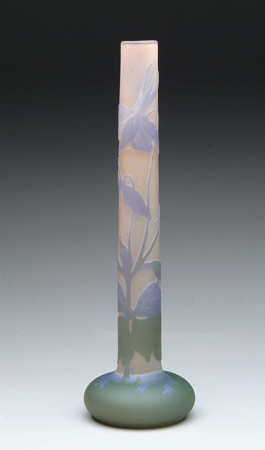 Appraisal: GALLE CAMEO STICK VASE Lovely Galle stick vase has lavender