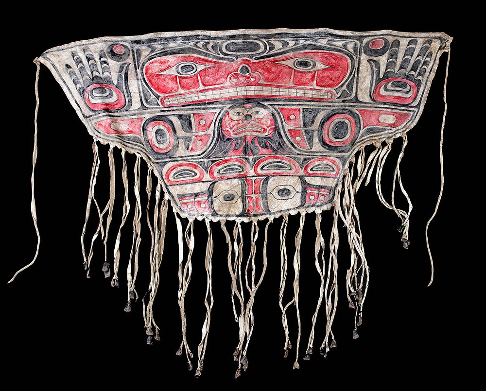 Appraisal: Mid th C Chilkat Hide Potlatch Dance Apron w Hooves