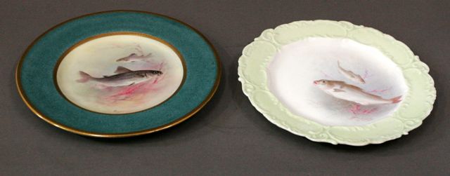 Appraisal: Two Royal Doulton cabinet plates one painted with 'Haddock' by