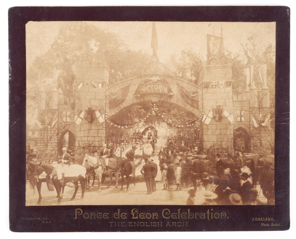 Appraisal: Large antique cabinet photograph of a Ponce de Leon Celebration