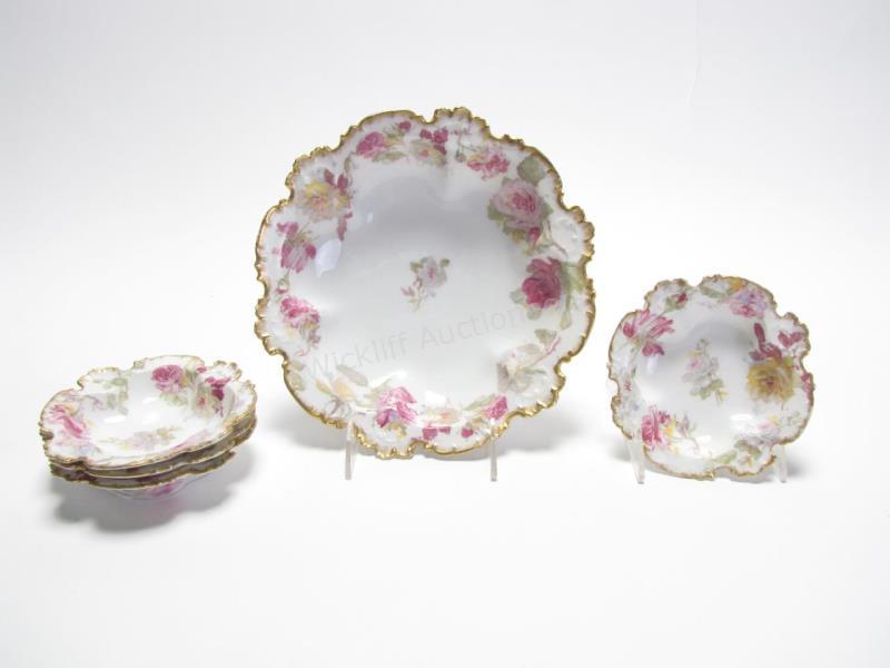 Appraisal: Charles Field Haviland Berry Set includes large serving bowl and