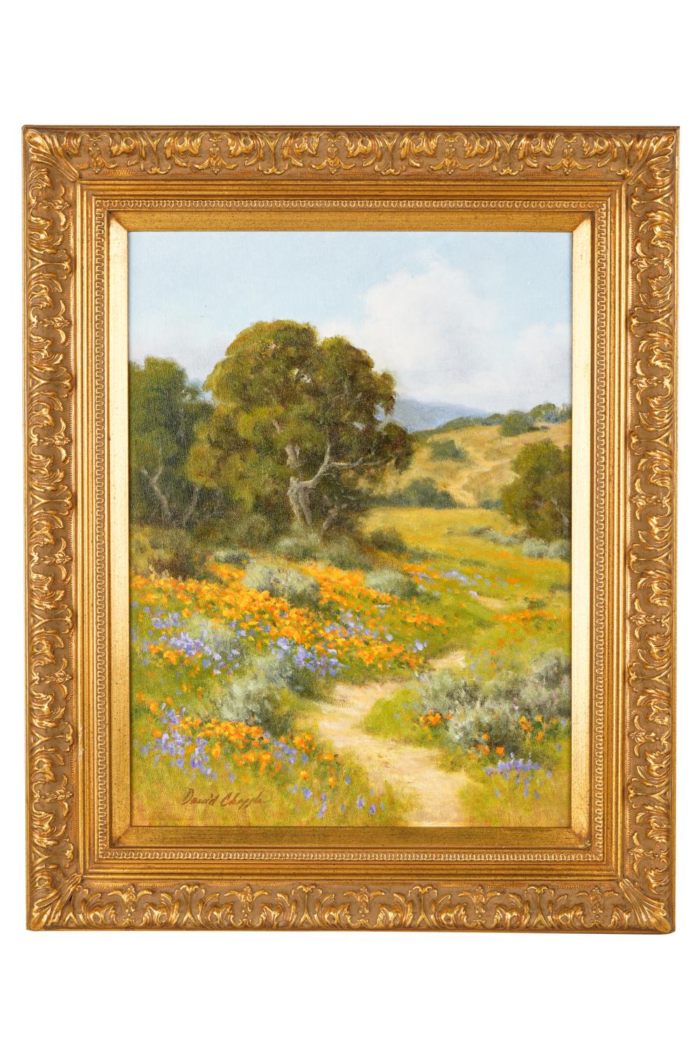 Appraisal: DAVID CHAPPLE B CALIFORNIA FOOTHILLS oil on board signed lower