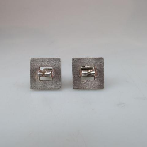 Appraisal: Pair Of Bjorn Weckstrom Finnish Sterling Silver Cufflinks