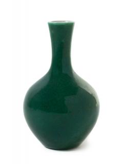 Appraisal: A Green Glazed Porcelain Vase A Green Glazed Porcelain Vase