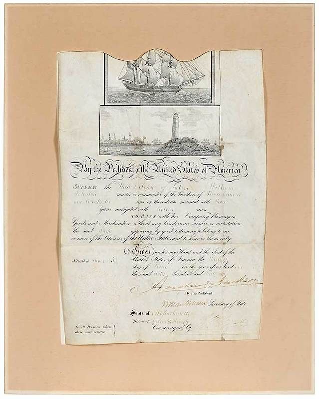 Appraisal: Andrew Jackson Signed Document th century engraved and handwritten document