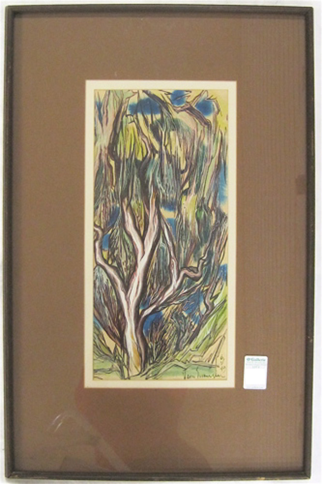 Appraisal: VERN SWANSEN GOUACHE ON PAPER California th Century depicting a